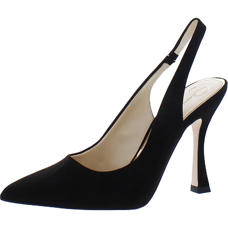 Jessica Simpson Womens Rosan Faux Suede Ankle Strap Pumps Aesthetic  