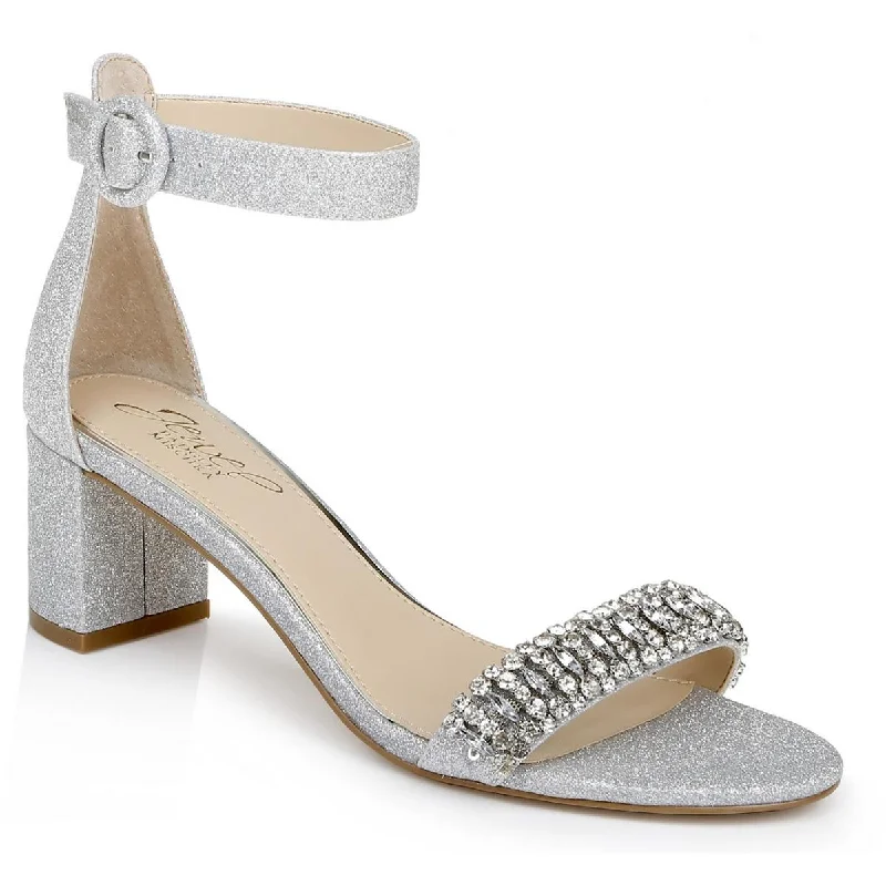 Jewel Badgley Mischka Womens JAMES Almond toe Ankle strap Block Heels Chunky Platform Sneaker Style  
