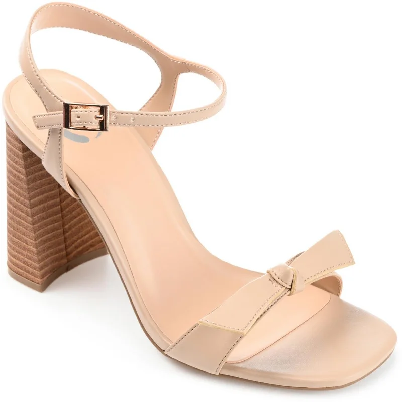 Journee Collection Womens dianne Faux Suede Block Heel Ankle Strap Moccasin Soft - Sole Style  