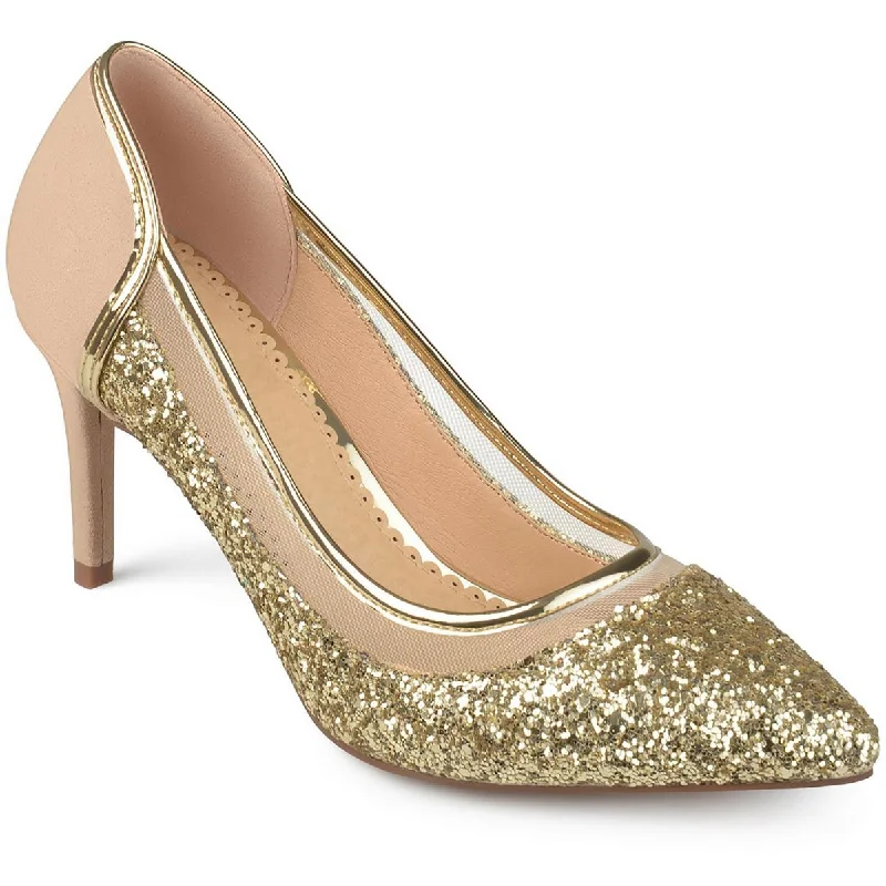 Journee Collection Womens Evening Slip On Pumps Rubber - Sole Plimsoll Look  