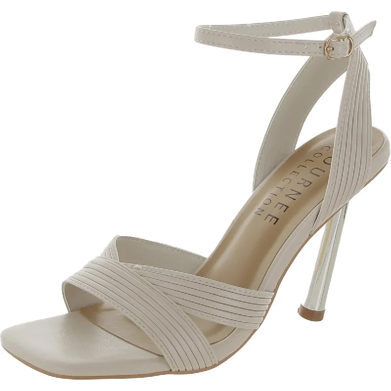Journee Collection Womens Faux Leather Open Toe Pumps Hip - Hop Sneaker Style  