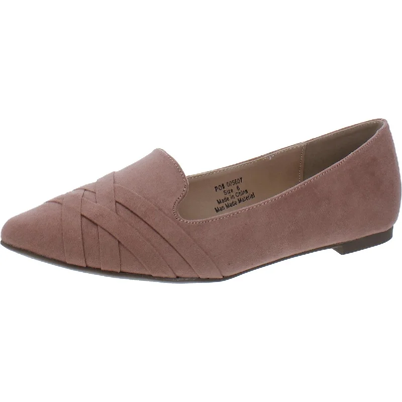 Journee Collection Womens Faux Suede Dressy Moccasins Buckle -