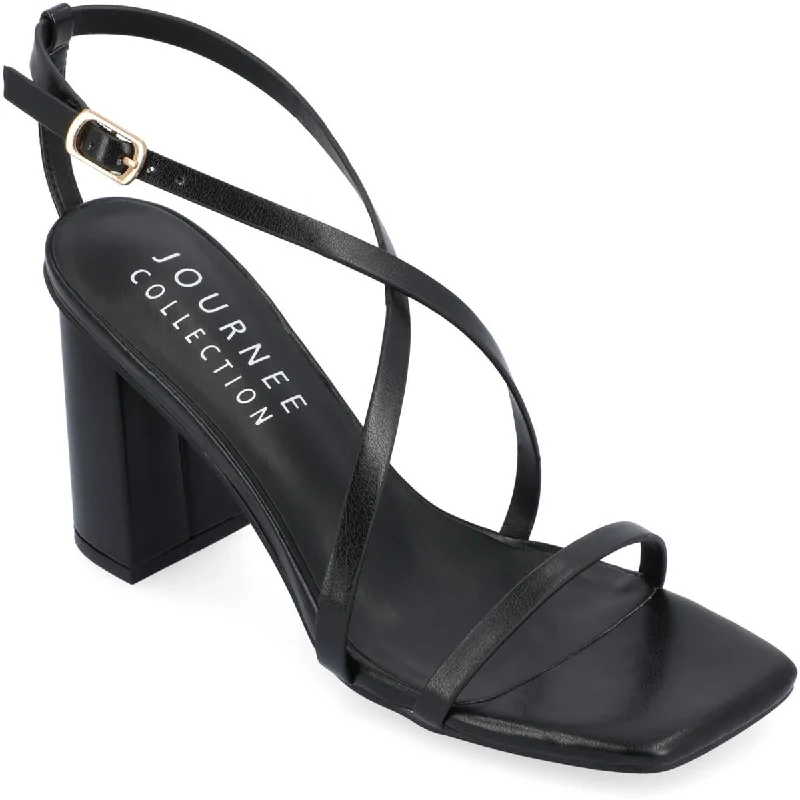 Journee Collection Womens LENORRA Square toe Dressy Block Heel Comfortable Derby Style  