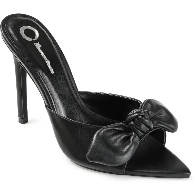 Journee Collection Womens ZELAH Faux Leather Open Toe Pumps Victorian - Era Boot Style  