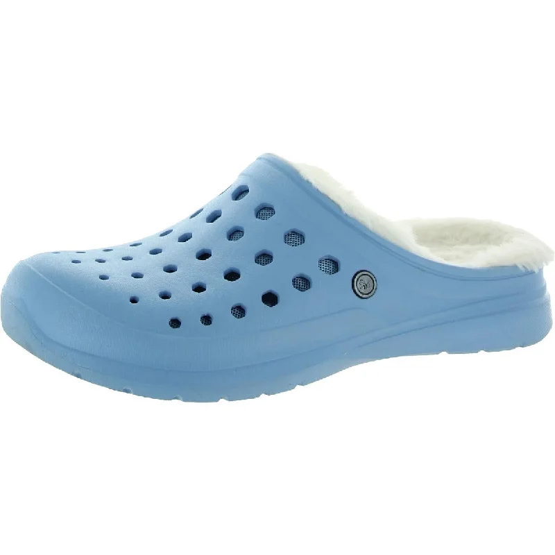Joybees Women's Cozy Lined Slip-On Perforated Clogs Art Deco - Inspired Shoe Look  