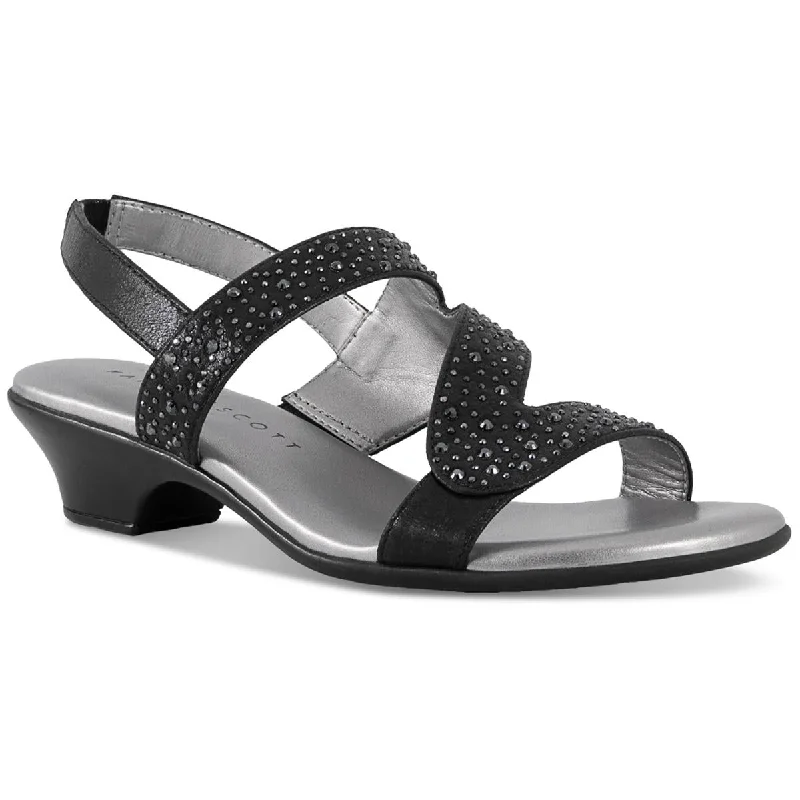 Karen Scott Womens Elinna Faux Leather Dressy Strappy Sandals Sustainable Shoe Design  