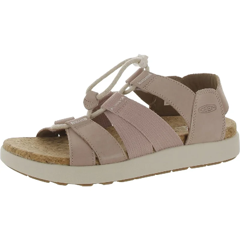 Keen Womens Elle Mixed Strap Leather Caged Slingback Sandals Business Monk Strap Style  