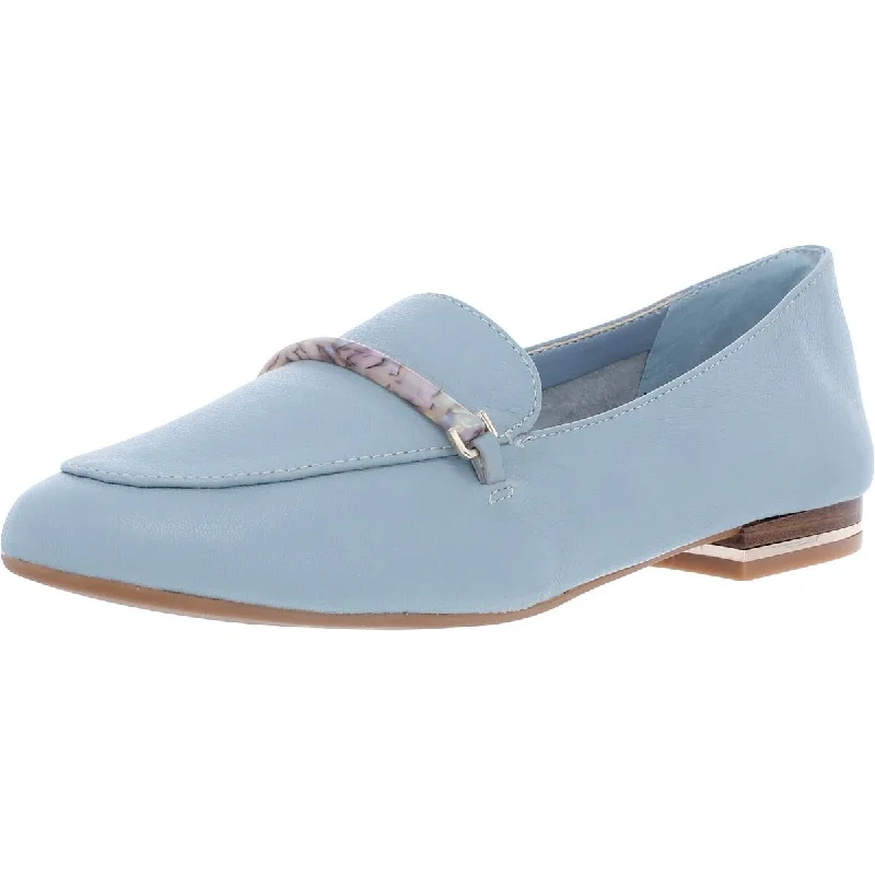 Kenneth Cole New York Womens Balance Resin Bar Leather Slip On Loafers Comfortable Derby Style  