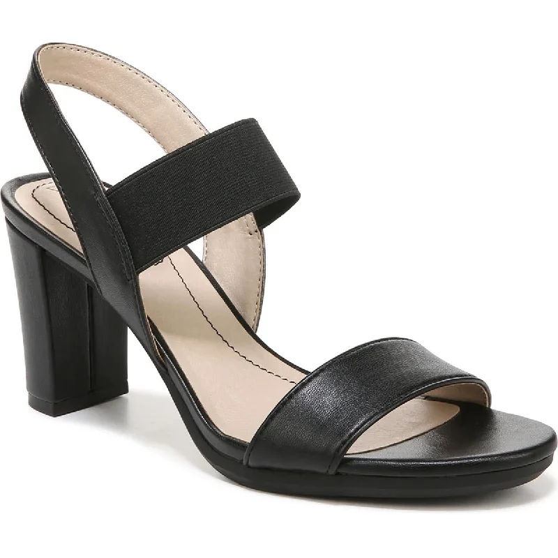 LifeStride Womens Aloha Faux Leather Metallic Slingback Sandals Edwardian Shoe Look  