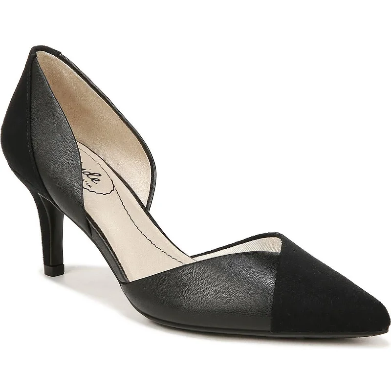 LifeStride Womens Sunset Faux Suede Pumps D'Orsay Heels Strap - Up Sandal Resort Style  