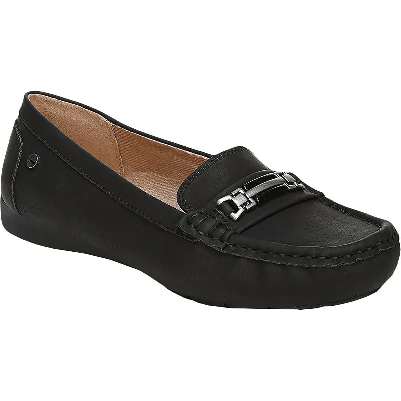 LifeStride Womens Vanity Faux Leather Slip On Fashion Loafers Embroidered Cowboy Boot Design  