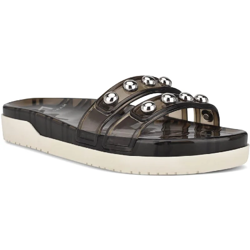 Marc Fisher LTD Womens Trent Embellished Flats Slide Sandals Performance Running Sneaker Look  