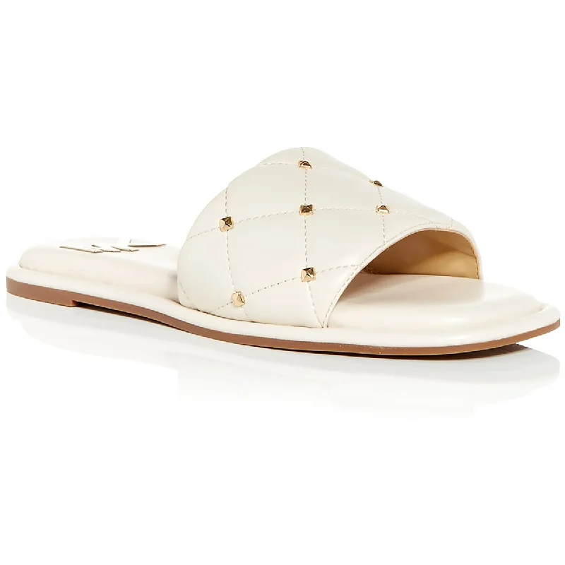 MICHAEL Michael Kors Womens HAYWORTH SLIDE Faux Leather Studded Flatform Sandals Bespoke Shoe Aesthetic 