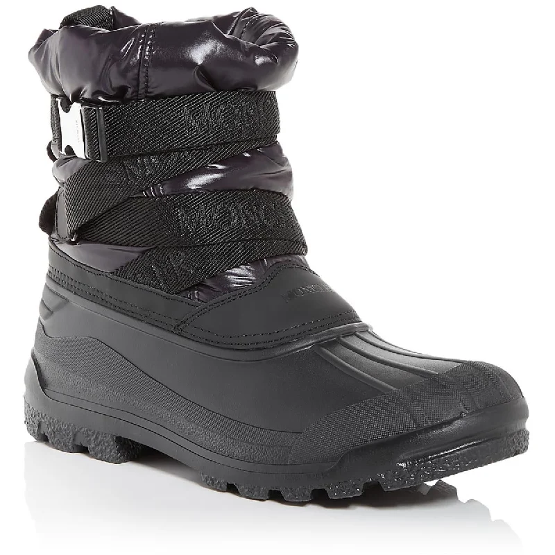 Moncler Mens Summus Belt Leather Quilted Winter & Snow Boots Neon - Accent Sneaker Look  
