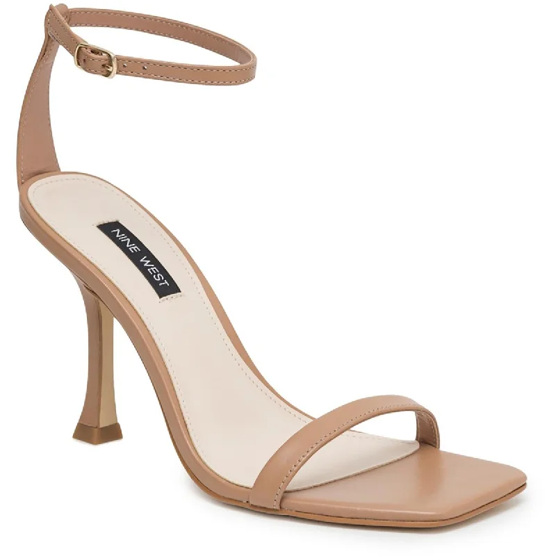 Nine West Womens WN Yess Leather Open Toe Pumps Performance Running Sneaker Look  