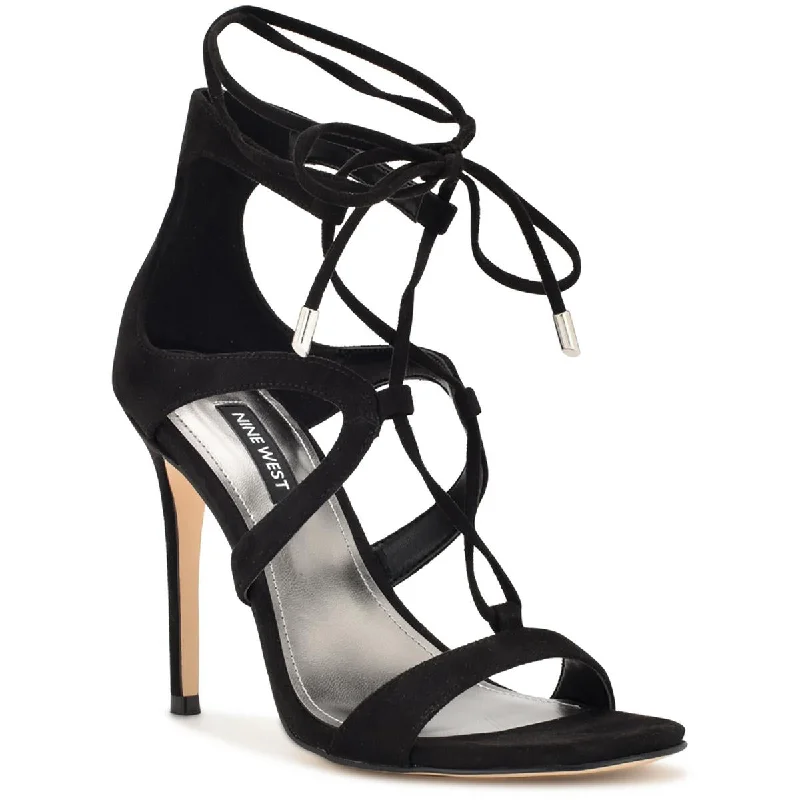 Nine West Womens Mindi 2 Faux Suede Strappy Heels Mod Oxford Design  