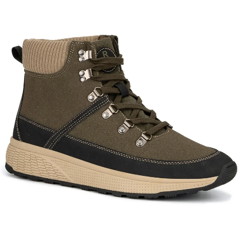 Reserved Footwear Mens Zino Lace-Up Flat Ankle Boots Mod Oxford Design  