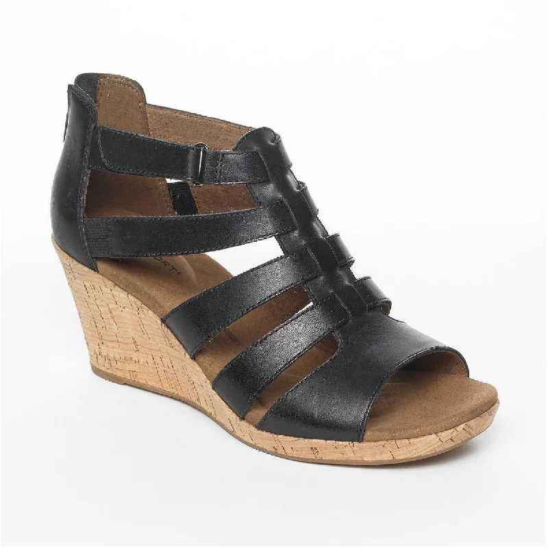 Rockport Womens Briah Faux Leather Pull On Gladiator Sandals Glow - in - the - Dark Shoe Design  