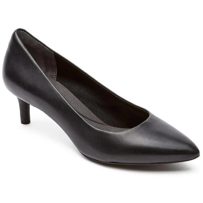 Rockport Womens Kalila Pump Leather Slip On Kitten Heels Strap - Up Sandal Resort Style  