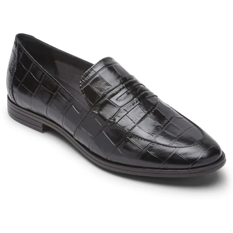 Rockport Womens Perpetua Slip-on Dressy Loafers Patchwork Shoe Aesthetic  