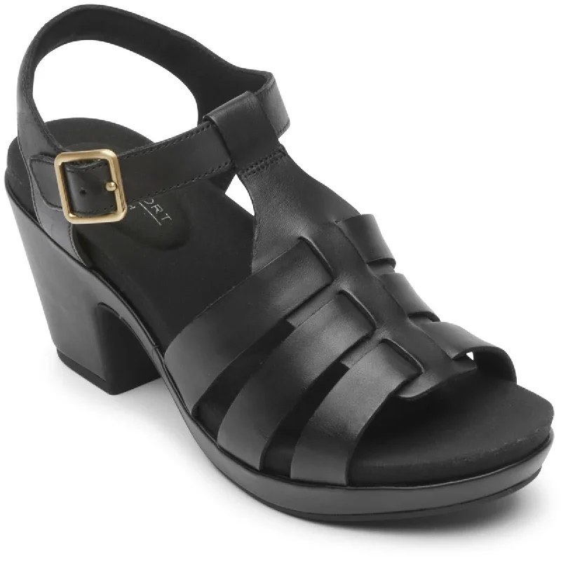 Rockport Womens VIVIANNE Comfort Insole Ankle strap Block Heel Tech - Inspired Sneaker Look  
