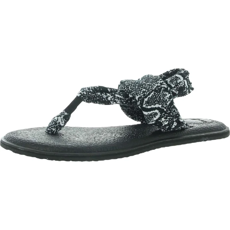 Sanuk Womens Yoga Sling 2 T-Strap Thong Flat Sandals Camouflage Print Boot Style  