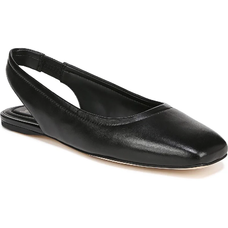 Sarto Franco Sarto Womens Flexa Antona Leather Slip-On Ballet Flats Distressed Leather Shoe Style  