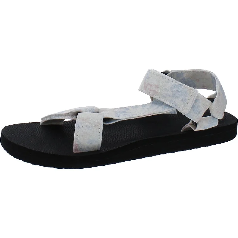 SO Womens Honorable  Canvas Adjustable Ankle Strap Open - Lacing Derby Look  