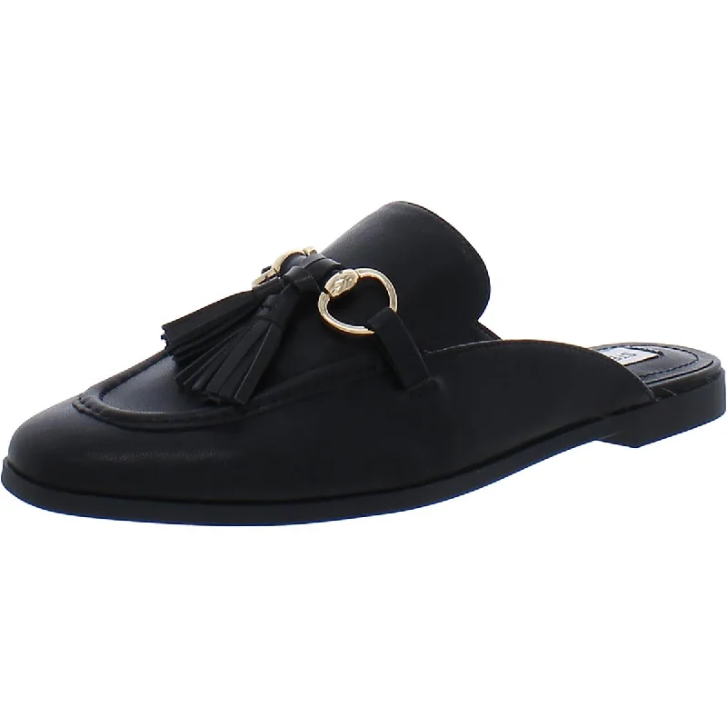 Steve Madden Womens Cayler Leather Slip-On Mules Distressed Leather Shoe Style  