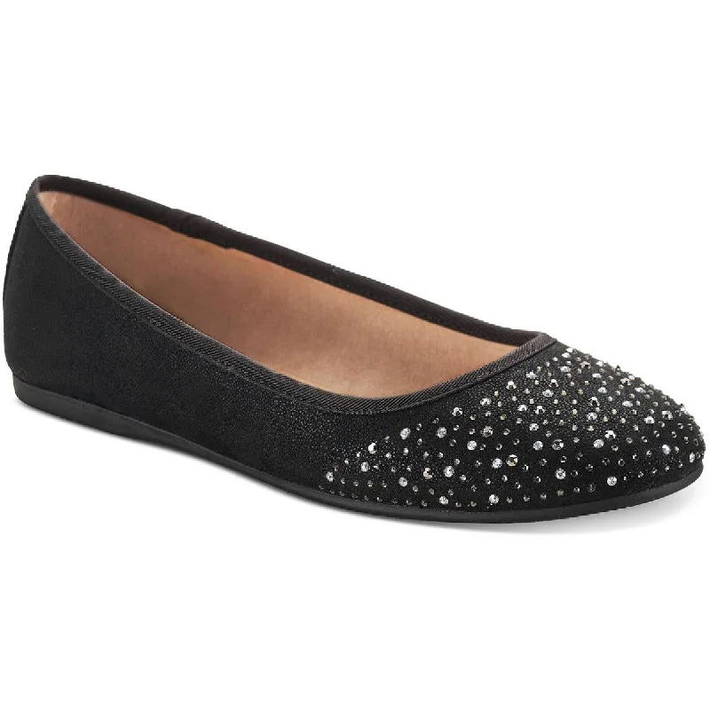 Style & Co. Womens Angelynn Metallic Embellished Ballet Flats Patchwork Shoe Aesthetic  