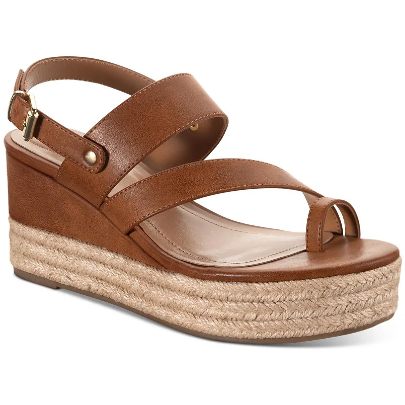 Style & Co. Womens Betty Faux Leather Strappy Espadrilles Wingtip Oxford Design 