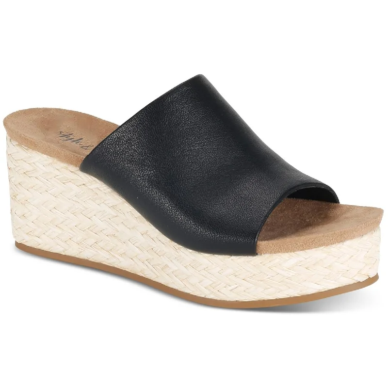Style & Co. Womens Larissaa Faux Leather Slip On Espadrilles Brogue Oxford Aesthetic 