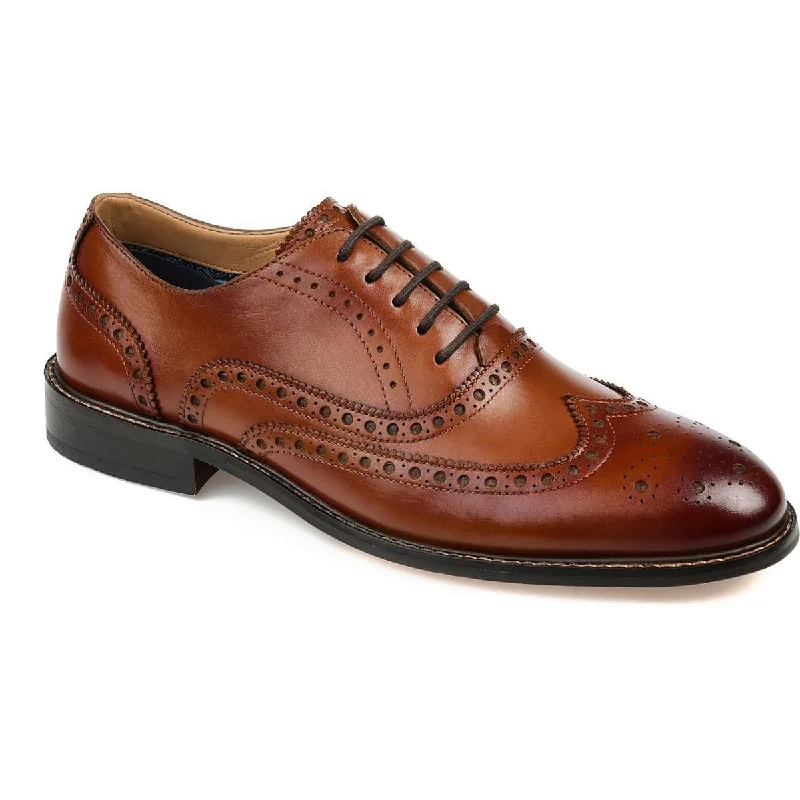 Thomas & Vine Mens Franklin Leather Perforated Oxfords Sustainable Shoe Design  