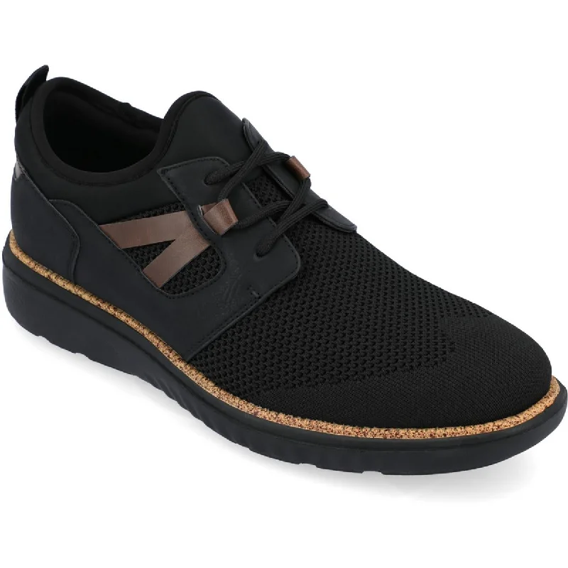 Vance Co. Mens Claxton Mesh Lace-Up Oxfords Distressed Leather Shoe Style  