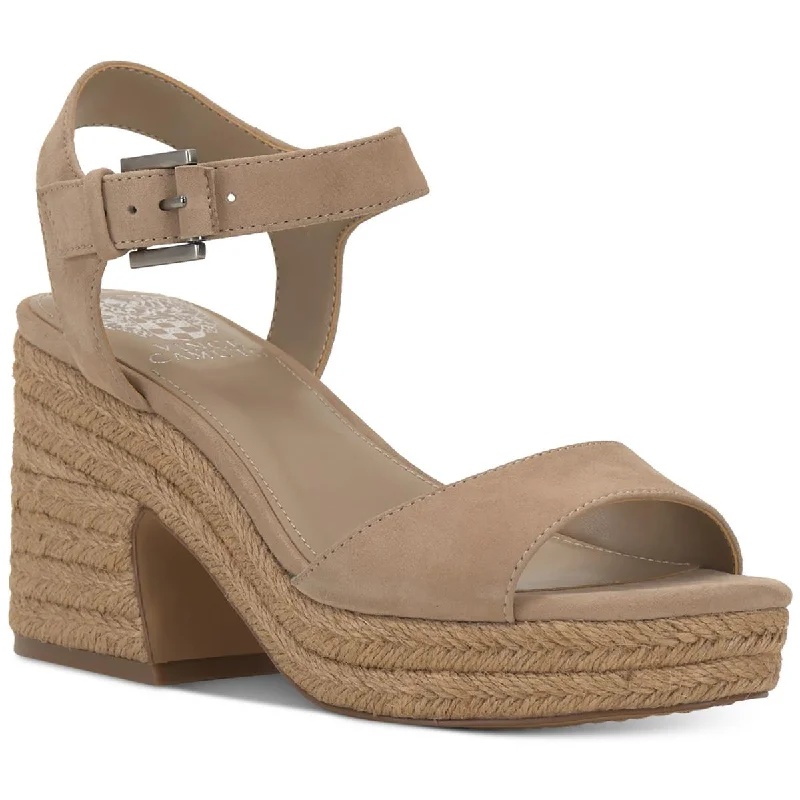 Vince Camuto Womens Ranneli Leather Open Toe Platform Sandals Zip - Up Boot Style  