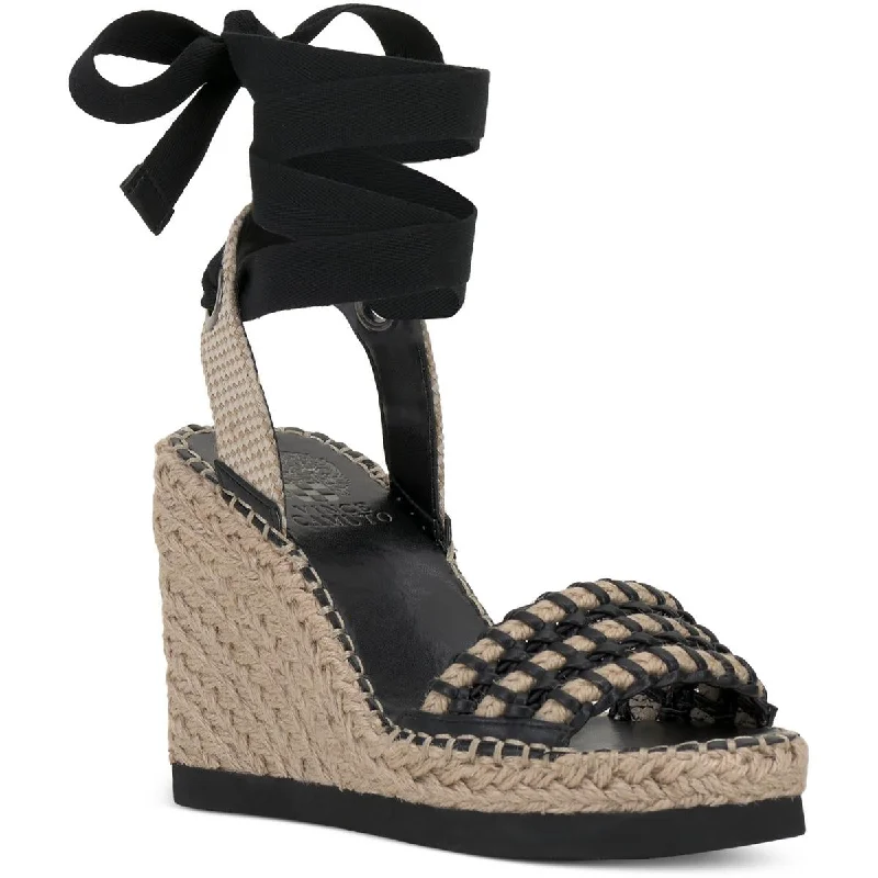 Vince Camuto Womens Slingback Open Toe Wedge Sandals British Gentleman Oxford Style  