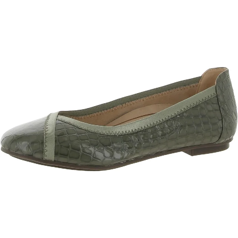 Vionic Womens Caroll Embossed Slip On Ballet Flats Aesthetic  