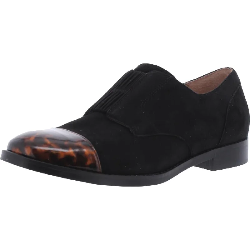 Vionic Womens Jaya Tortoise Suede Ankle Oxfords Smart - Shoe Functionality Style  