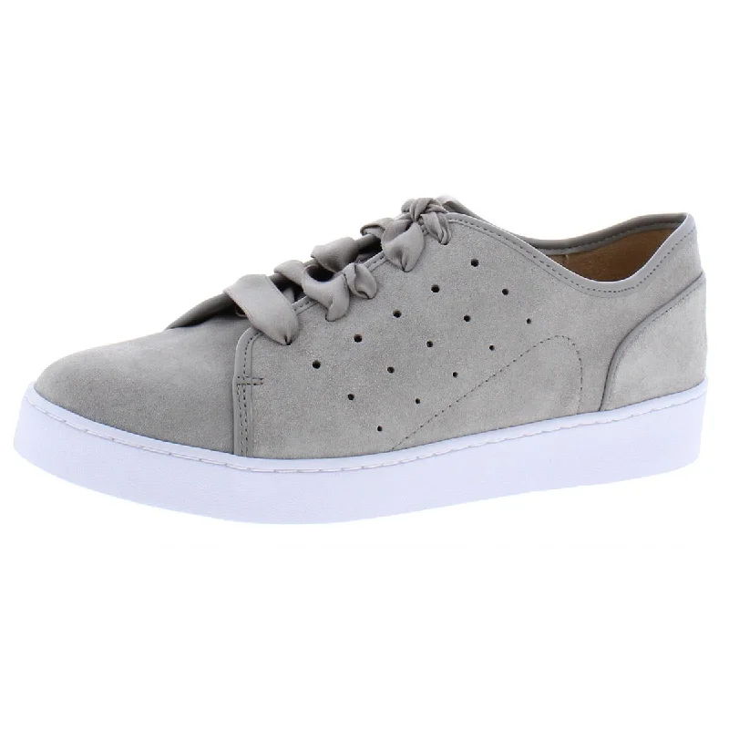 Vionic Womens Keke Suede Perforated Fashion Sneakers Monochromatic Shoe Look  
