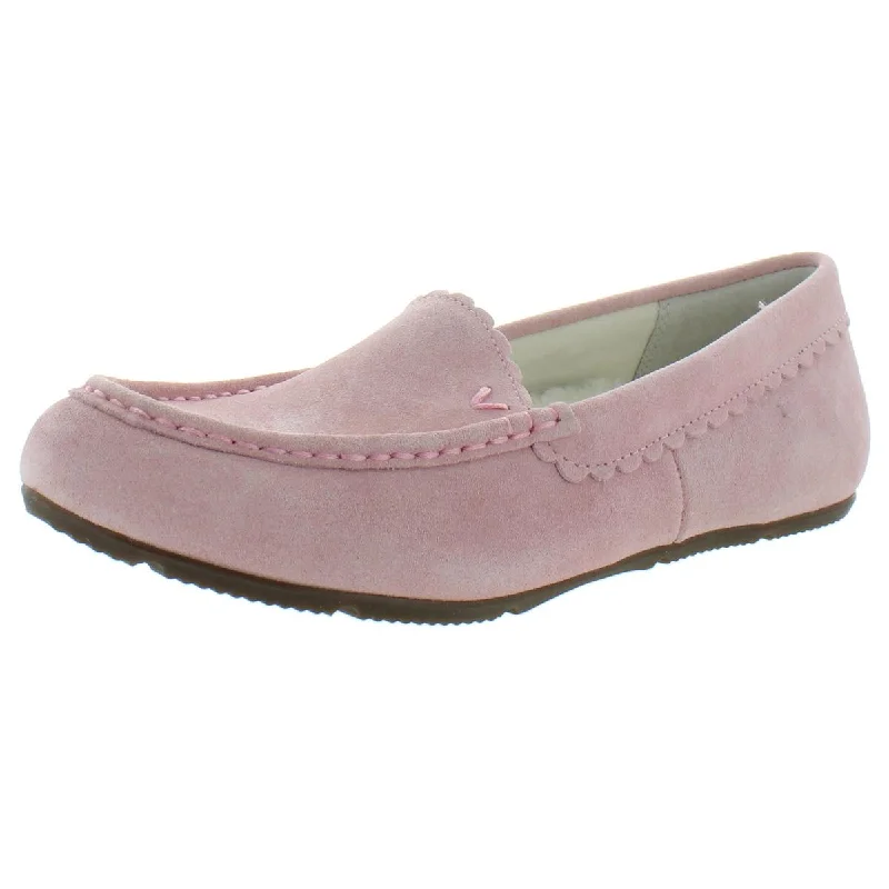 Vionic Womens Mckenzie Suede Comfort Loafers Comfortable Derby Style  