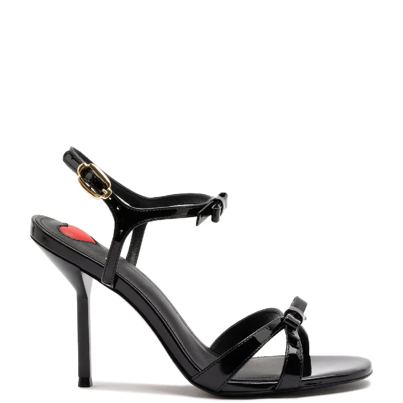 Brooks Sandal In Black Patent Leather Tassel Driving Shoe Look 