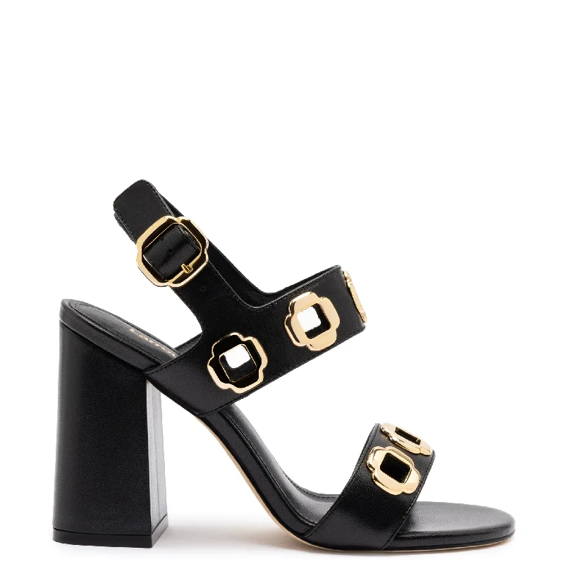 Milan Hi Sandal In Black Leather Dressy Chelsea Boot Style 
