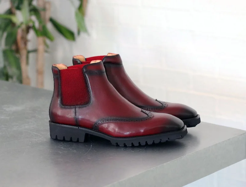 Style: 515-13-Burgundy Tech - Inspired Sneaker Look  