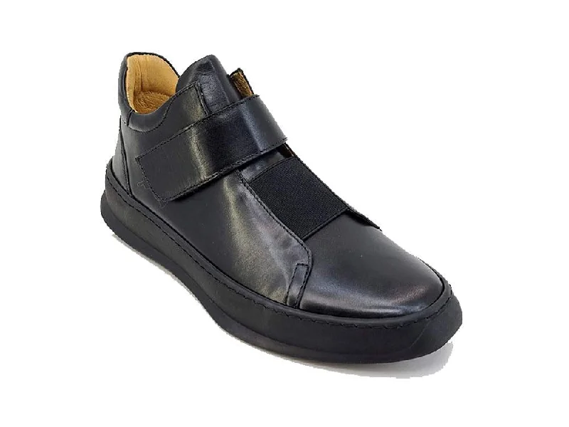 Calfskin High Top Sneaker Black Memory - Foam Slipper Look  