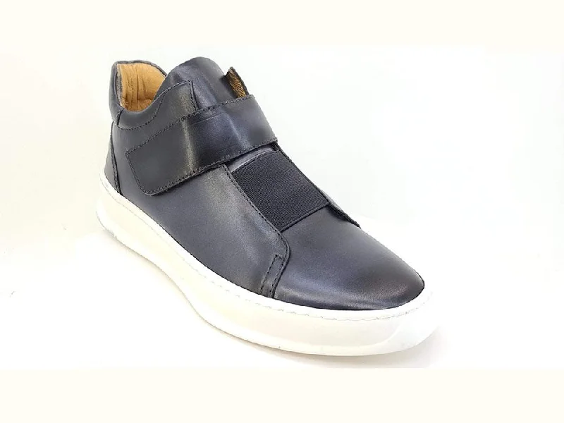 Calfskin High Top Sneaker Grey Waterproof Hiking Boot Design  