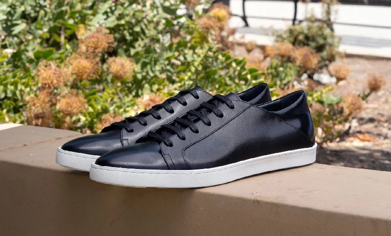 Calfskin Lace-Up Sneaker Black Paisley Print Shoe Design  