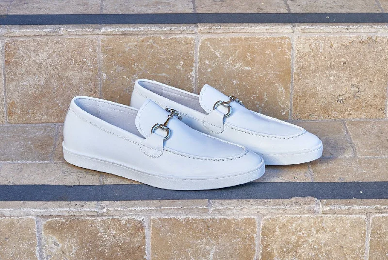 Calfskin Slip-On Horsebit Loafer White Brogue Oxford Aesthetic 