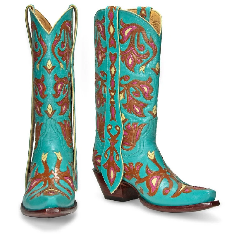 Calla Lily 12" Turquoise Tailored Oxford Style 