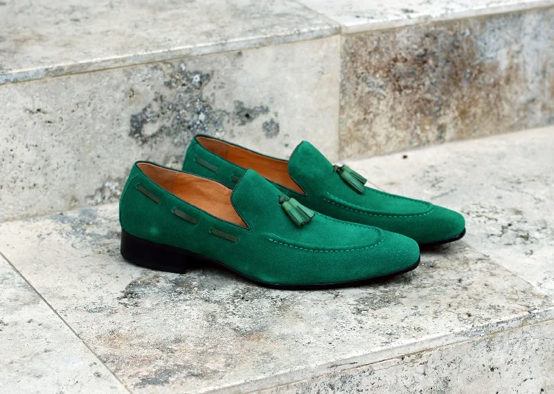 Style: 1377-05S-Green Edwardian Shoe Look  