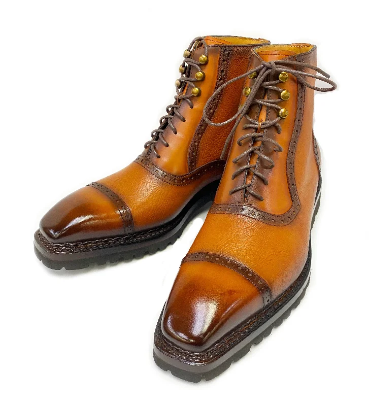 Style: David-Tan Rubber - Sole Plimsoll Look  